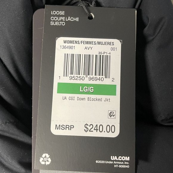 Under Armour Jacket Medium Women UA Duck Down 700 Fill Blocked ColdGear Infrared - Picture 7 of 9
